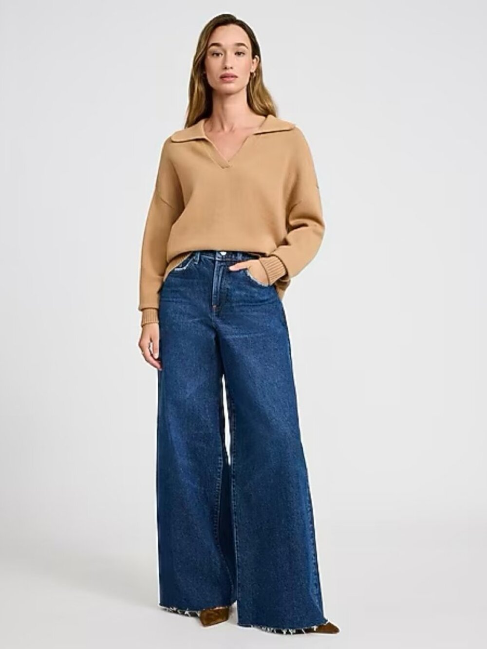 Express High Waisted Relaxed Wide Leg Jeans